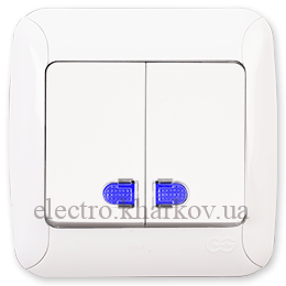 выключатель 2-кл. Lezard 710-0200-100. выключатель 2-кл. оп олимп 10а ip20 бел. выключатель 2 клавишный gunsan eqona крем.